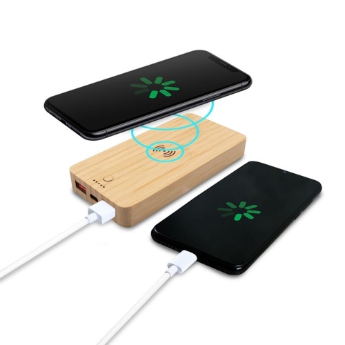 Powerbank reklamowy z powierzchnią do ładowania indukcyjnego