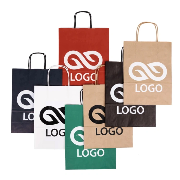 Opakowania reklamowe z logo firmy, torby kraft