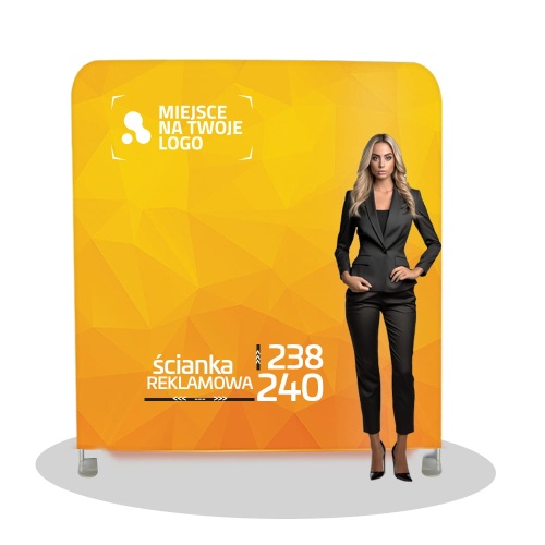Ścianka reklamowa prosta 238 x 240 cm