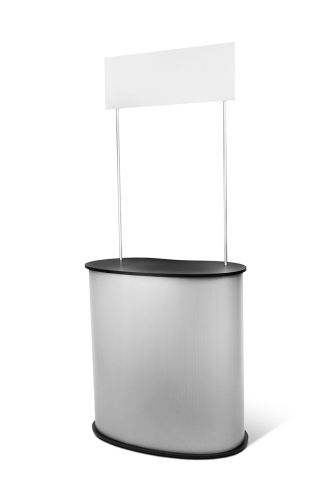 Stoisko BLACK topper z wydrukiem na panelu PCV