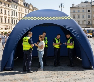 Namiot STRAŻY MIEJSKIEJ pająk 5x5 stałociśnieniowy!  