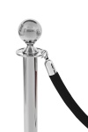 Border welurowy czarny - klamra chrome