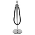 Border welurowy czarny - klamra chrome