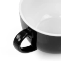 Filiżanka ze spodkiem SIMPLE 220 ml czarna z białym wnętrzem