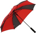 Czerwono-czarny duży parasol rozkładany z miękkim, piankowym uchwytem