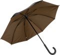 Parasol manualny z długą rączką czarno-brązowe poszycie z możliwością nadruku logo.