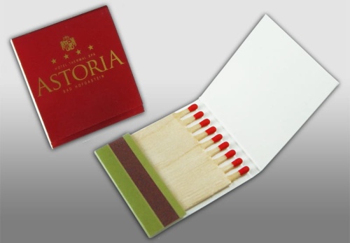Zapałki Książeczka 2x9 z nadrukiem  od 500 szt.