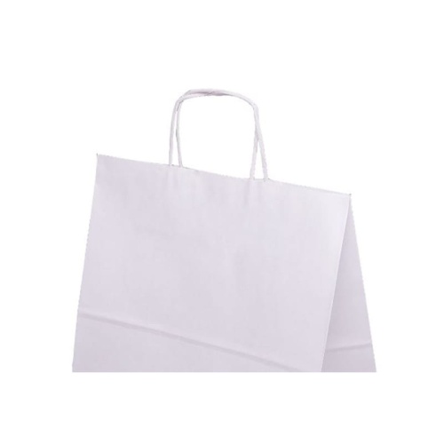Torba papierowa biała 240 x 100 x 320 z nadrukiem