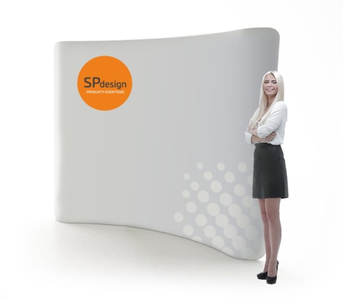 Ścianka tekstylna reklamowa — ŁUK 230 × 250 cm