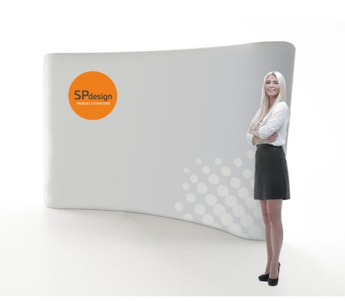 Ścianka reklamowa w kształcie ŁUK 400 x 230 cm - materiał tekstylny z zamkiem