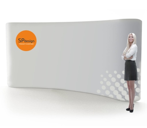 Ścianka ŁUK 228 x 600 cm - materiał tekstylny z zamkiem