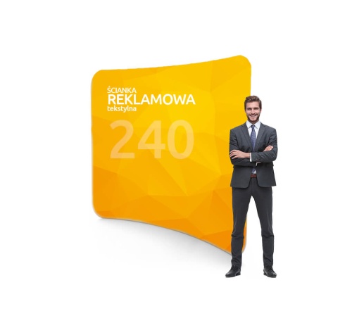 Ścianka tekstylna reklamowa Horyzontalna 238 x 240 cm
