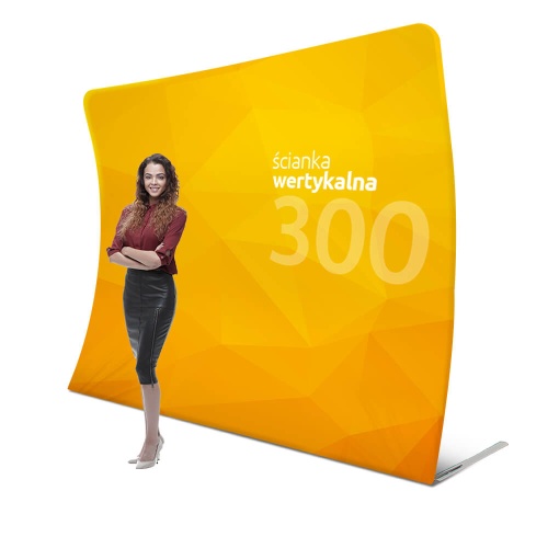 Ścianka tekstylna reklamowa  WERTYKALNA 238 x 300 cm