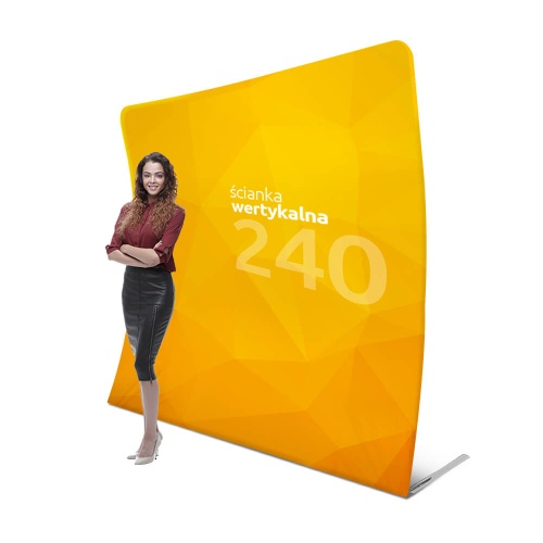 Ścianka tekstylna reklamowa  WERTYKALNA 238 x 240 cm