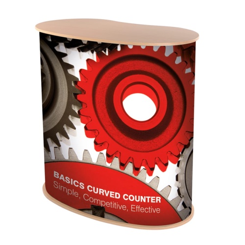 Stoisko reklamowe Basics Counter z wydrukiem na panelu pcv